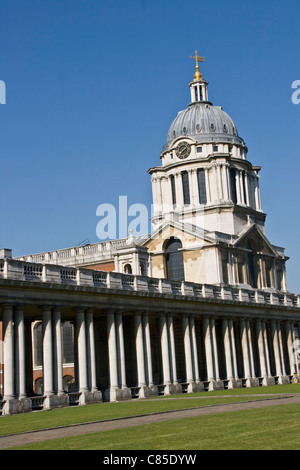 King William Gericht Grad 1 aufgeführten zum UNESCO-Weltkulturerbe von Sir Christopher Wren Old Royal Naval College London Greenwich Stockfoto