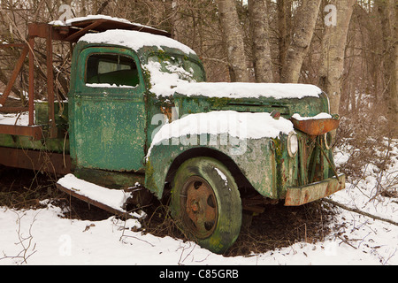 Rusty Green Truck Stockfoto