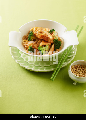 Rotes Curry Nudeln Stockfoto