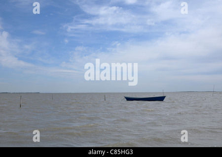 Verankerten Boot Stockfoto