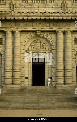 Seekadett, Tecumseh Gericht und Bancroft Hall, United States Naval Academy in Annapolis, Maryland, USA Stockfoto