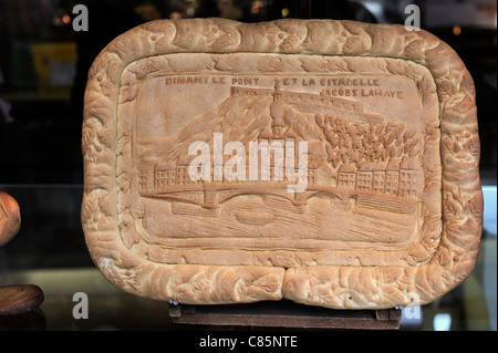 Couque de Dinant / Dinant Keks, Europa den härtesten Keks, im Schaufenster, Belgien Stockfoto