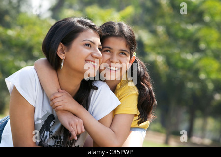 Porträt von Mutter und Tochter Stockfoto