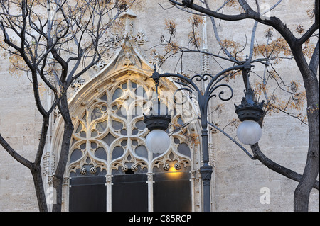 Detail der Seidenbörse in Valencia Stockfoto