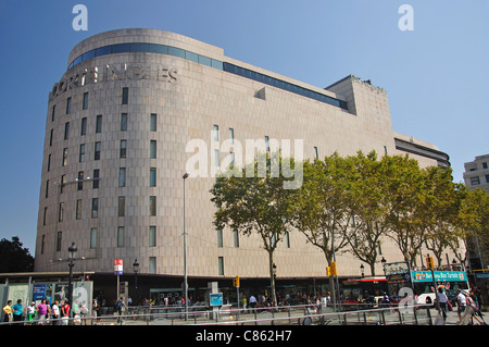 El Corte Ingles Kaufhaus, Plaça Catalunya, Barcelona, Provinz Barcelona, Katalonien, Spanien Stockfoto