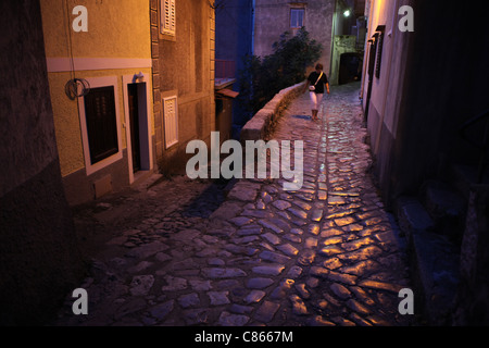 Stadt Vrbnik auf der Insel Krk, Kroatien. Stockfoto