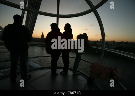 Das London Eye in London, England, Vereinigtes Königreich. Stockfoto