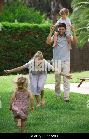 Familie Spaß im freien Stockfoto