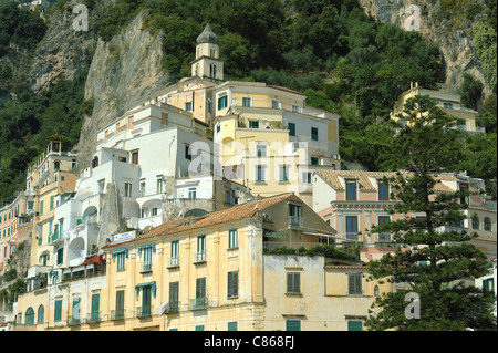 Blick auf Amalfi Costiera Amalfitana Italien Stockfoto