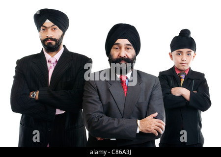 Portrait einer Sikh-Familie Stockfoto