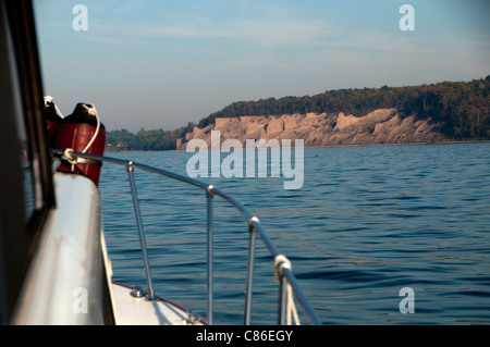 Chimney Bluffs State Park, gesehen vom See Ontario, New York USA. Stockfoto