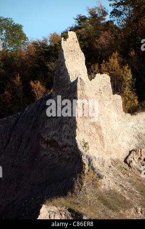 Chimney Bluffs State Park, gesehen vom See Ontario, New York USA. Stockfoto