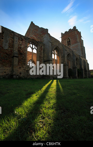 Die Ruinen der Kirche von St. Peter im Wiggenhall St. Peter in The Fens in Norfolk. Stockfoto