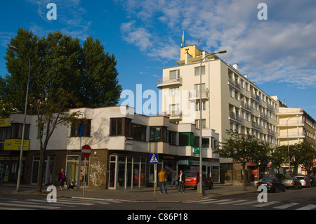Häuser entlang der Ulica Starowiejska Straße zentrale Gdynia Pommern Polen Nordeuropa Stockfoto