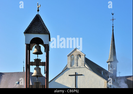 Glocken der Trappisten Kloster von Rochefort / Abtei Notre-Dame de Saint-Rémy, Ardennen, Belgien Stockfoto