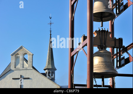 Glocken der Trappisten Kloster von Rochefort / Abtei Notre-Dame de Saint-Rémy, Ardennen, Belgien Stockfoto