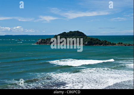 Der schöne Sandstrand von Mount Maunganui und Omanu Strände Bay of Plenty Nordinsel Neuseeland NZ Stockfoto