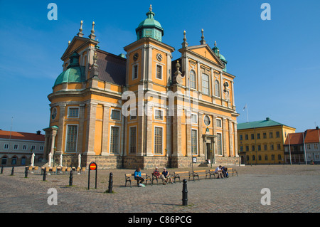 Domkyrkan Kathedrale am Stortorget Platz Kalmar Stadt Småland Schweden Südeuropa Stockfoto