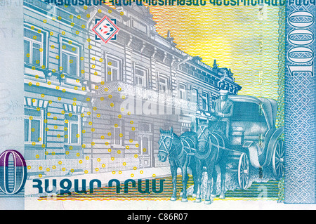 Armenien 1000 1000 Dram Banknote. Stockfoto