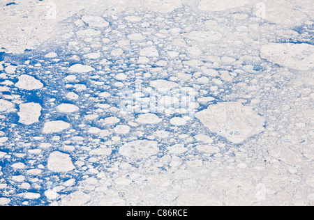 Eis brechen und Auftauens in North Hudson Bay, Kanada, im Hochsommer. Stockfoto