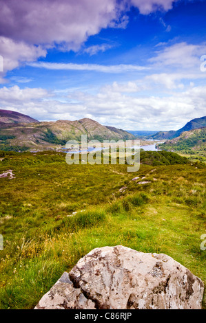 Die berühmten Ladies View im Killarney National Park, County Kerry, Irland Stockfoto