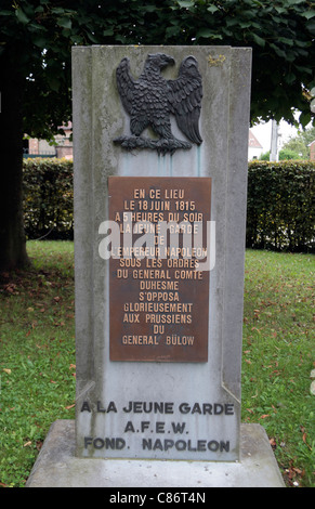 Die Französisch junge Garde Monument in Plancenoit, in der Nähe von Waterloo, Belgien. Stockfoto