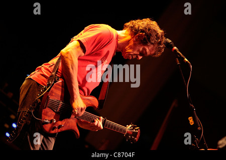 BELFAST, Großbritannien - 24 Juni: Lou Reed führt auf Belfast Waterfront am 24. Juni 2008 in Belfast, Nordirland Stockfoto