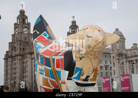 Superlambanana oder Lambanana, im Museum Liverpool, Merseyside, UK Stockfoto