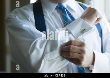 Bräutigam, immer bereit Stockfoto