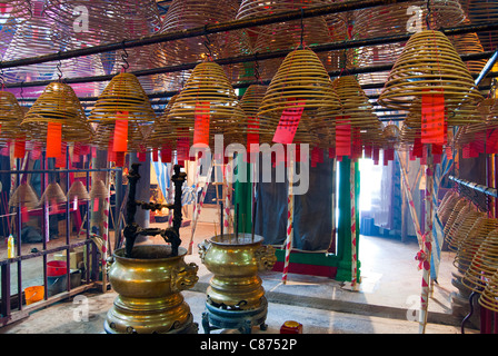 Man Mo Tempel, Hollywood Road, Hong Kong Stockfoto