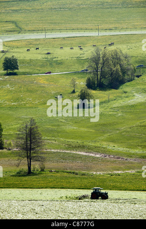 Deutschland, Bayern, Swabia, Allgäu, Oberallgäu, Oberstaufen, Blick auf Landschaft Stockfoto