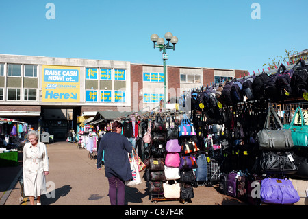 Basildon Market in Basildon Town in Essex, Großbritannien. Stockfoto
