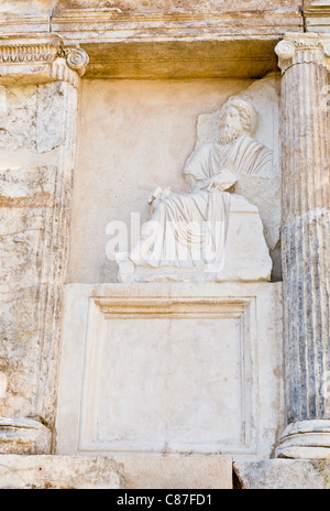 Detail aus dem Sebasteion, Aphrodisias Freilichtmuseum, Aydin, Türkei. Stockfoto