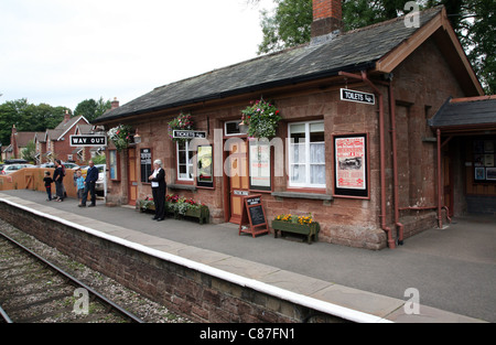 Crowcombe Heathfield-Station an der West Somerset Railway. Stockfoto