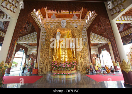 Stehenden Buddha Dhamikarama birmanischen Tempel, Penang, Malaysia Stockfoto