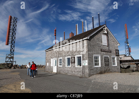 Das Tagungsbüro Bühne auf dem Gipfel des Mt Washington in White Mountain National Forest in New Hampshire Stockfoto