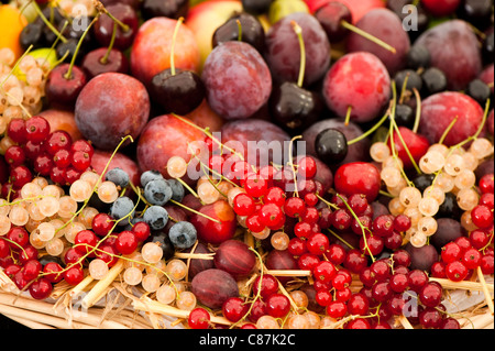 Gemischte Trug Früchte, Teilnehmer im Wettbewerb 2011 RHS Flower Show Tatton Park Stockfoto