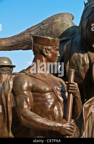 Universität von Texas, Littlefield Brunnen Skulptur (1933) von Pompeo Coppini in Austin, Texas, USA Stockfoto