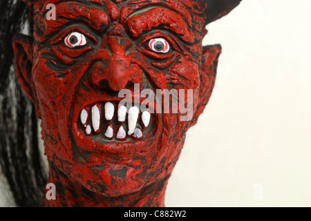 Trick or Treat Halloween Monster geschrumpfte Köpfe beängstigend Stockfoto