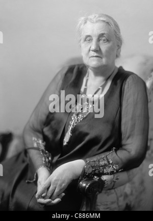 Amerikanischen Sozialreformer, Aktivist und Pazifist Jane Addams (1860-1935) - Co-Gewinner des Friedensnobelpreises im Jahre 1931. Stockfoto