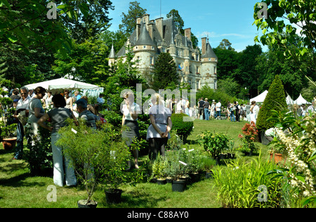 Pflanzen Festival, Arboretum-Park von der Château de la Roche-Bagnoles (Normandie, Frankreich. Stockfoto