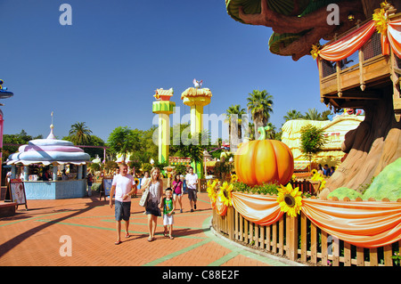 SésamoAventura, Themenpark PortAventura, Salou, Costa Daurada, Provinz Tarragona, Katalonien, Spanien Stockfoto