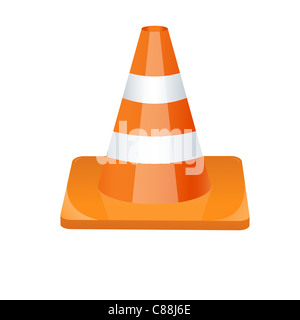 Illustration der Vektor Verkehr Kegel auf einem isolierten Hintergrund Stockfoto