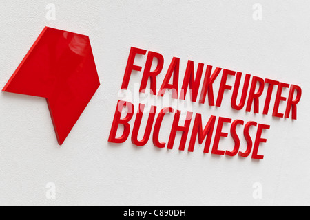 Logo der internationalen Buchmesse in Frankfurt am Main Stockfoto