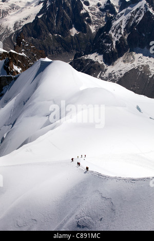 Chamonix: Aguille du Midi: Mont-Blanc-Massiv Stockfoto