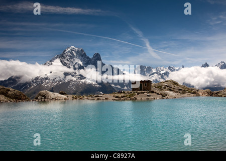 Chamonix: Flegere - Lac Blanc Trek: Lac Blanc Stockfoto