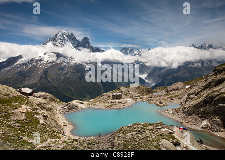 Chamonix: Flegere - Lac Blanc Trek: Lac Blanc Stockfoto