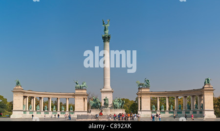 Millennium Monument - Heldenplatz, Budapest, Ungarn Stockfoto