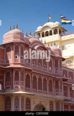 Der Harem Zenana Deorhi im The Maharaja von Jaipur Moon Palace in Jaipur, Rajasthan, Indien Stockfoto