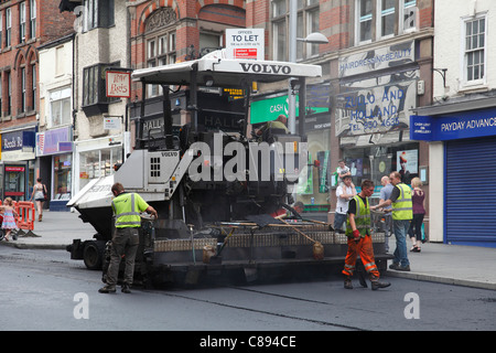 Straße Oberflächenersatz in Nottingham, England, Vereinigtes Königreich Stockfoto